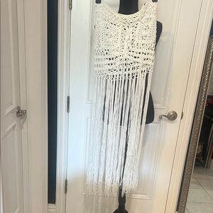 SHEIN White Crochet Maxi Skirt